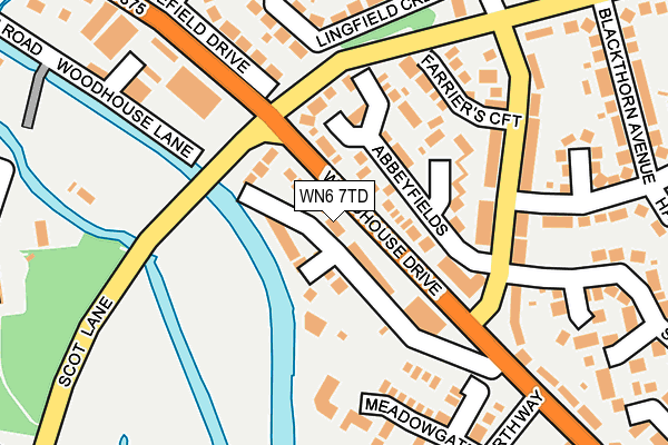 WN6 7TD map - OS OpenMap – Local (Ordnance Survey)