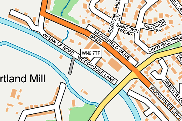 WN6 7TF map - OS OpenMap – Local (Ordnance Survey)