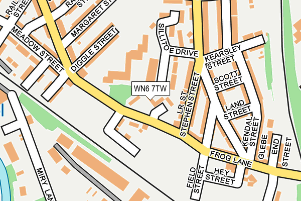WN6 7TW map - OS OpenMap – Local (Ordnance Survey)