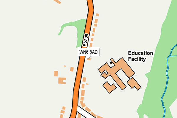 WN6 8AD map - OS OpenMap – Local (Ordnance Survey)