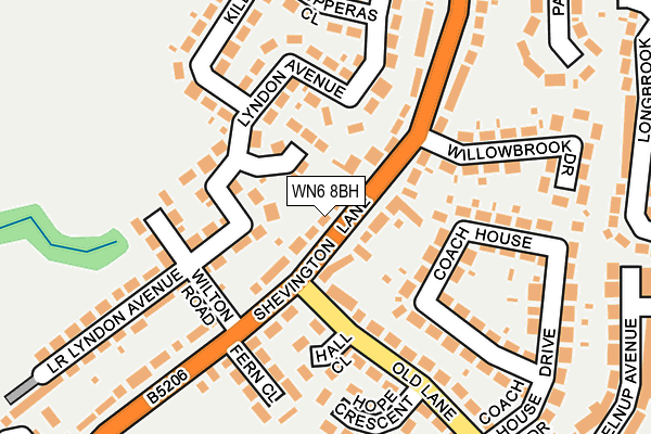 WN6 8BH map - OS OpenMap – Local (Ordnance Survey)