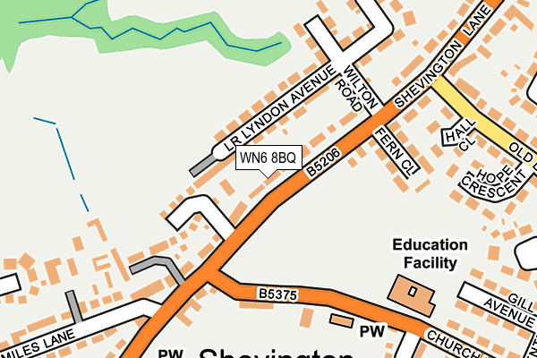 WN6 8BQ map - OS OpenMap – Local (Ordnance Survey)