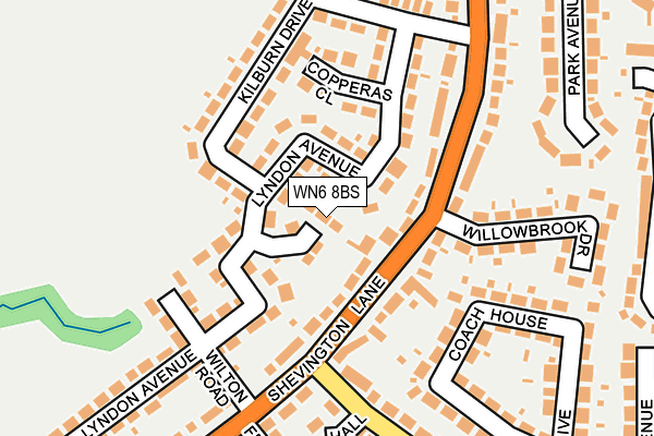 WN6 8BS map - OS OpenMap – Local (Ordnance Survey)