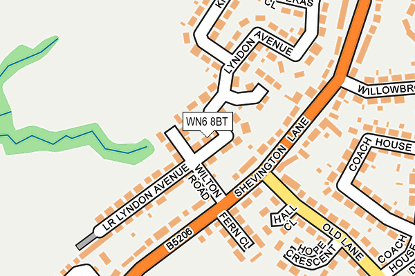WN6 8BT map - OS OpenMap – Local (Ordnance Survey)