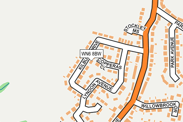 WN6 8BW map - OS OpenMap – Local (Ordnance Survey)