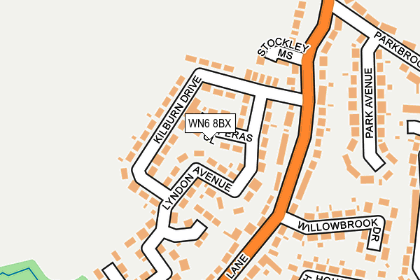 WN6 8BX map - OS OpenMap – Local (Ordnance Survey)