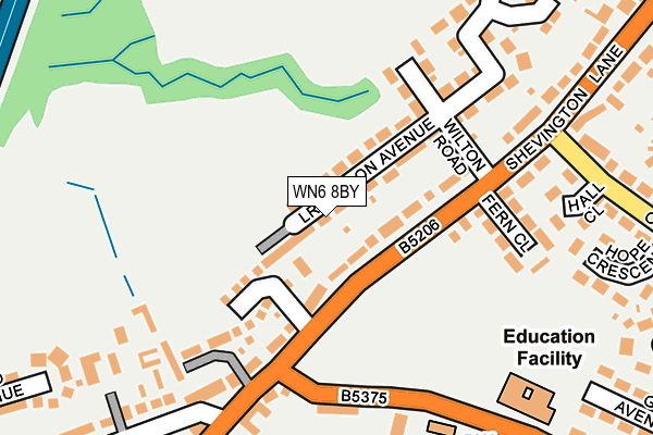 WN6 8BY map - OS OpenMap – Local (Ordnance Survey)