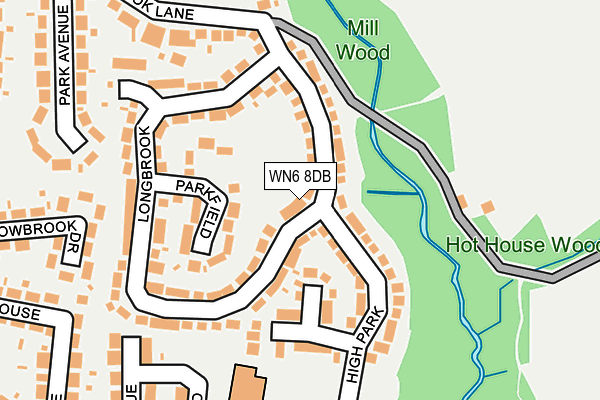 WN6 8DB map - OS OpenMap – Local (Ordnance Survey)