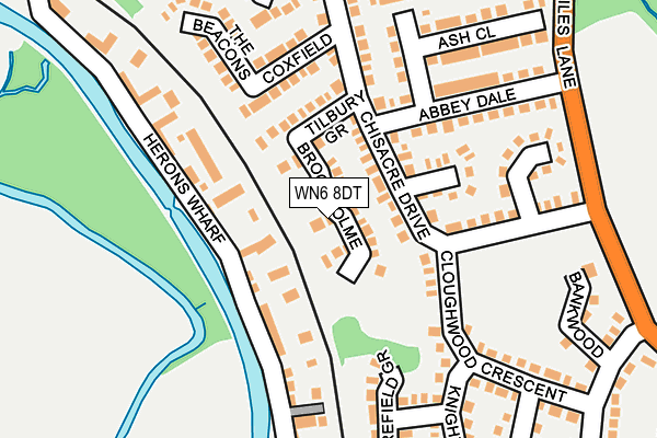 WN6 8DT map - OS OpenMap – Local (Ordnance Survey)