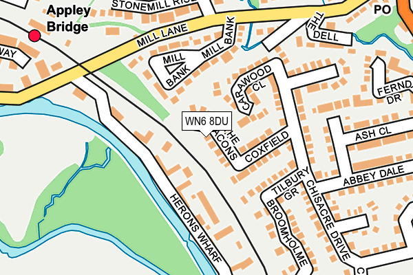 WN6 8DU map - OS OpenMap – Local (Ordnance Survey)