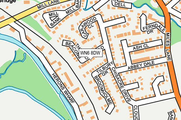WN6 8DW map - OS OpenMap – Local (Ordnance Survey)
