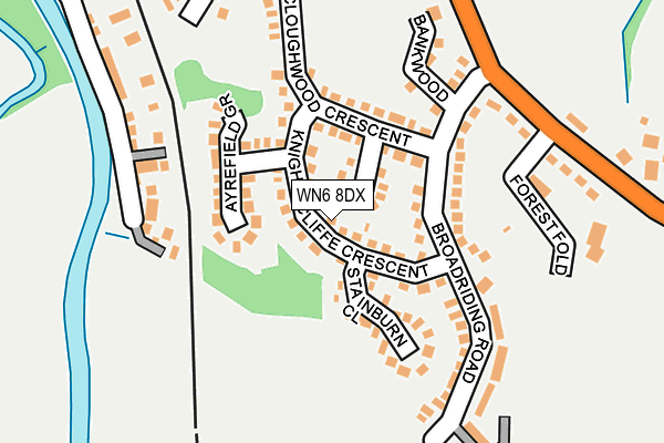 WN6 8DX map - OS OpenMap – Local (Ordnance Survey)