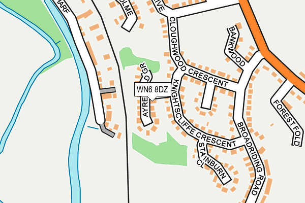 WN6 8DZ map - OS OpenMap – Local (Ordnance Survey)