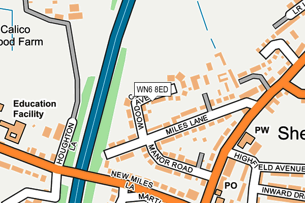WN6 8ED map - OS OpenMap – Local (Ordnance Survey)