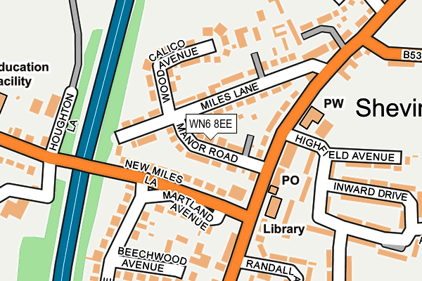 WN6 8EE map - OS OpenMap – Local (Ordnance Survey)