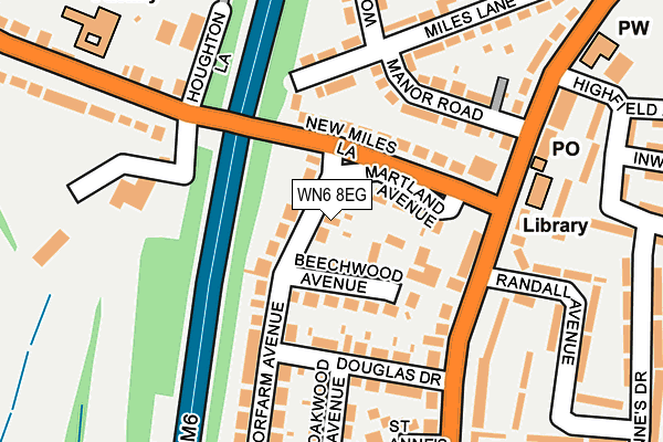 WN6 8EG map - OS OpenMap – Local (Ordnance Survey)
