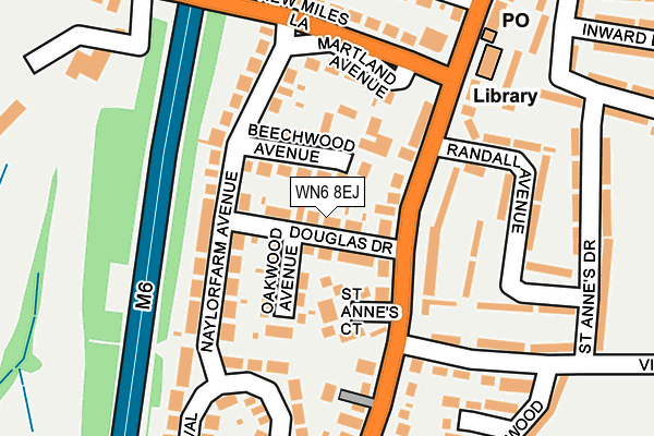 WN6 8EJ map - OS OpenMap – Local (Ordnance Survey)