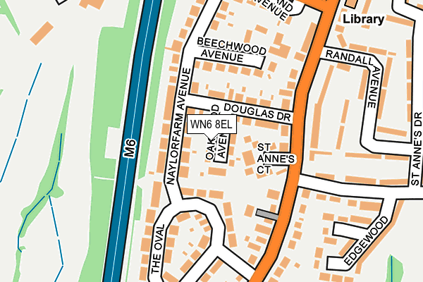 WN6 8EL map - OS OpenMap – Local (Ordnance Survey)