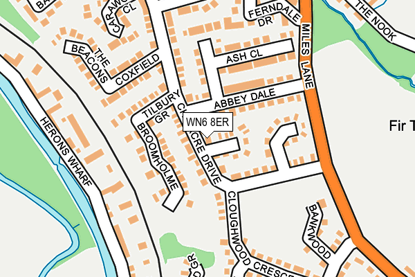 WN6 8ER map - OS OpenMap – Local (Ordnance Survey)