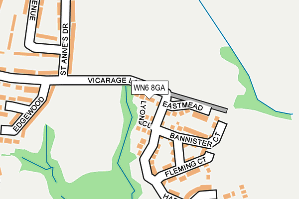 WN6 8GA map - OS OpenMap – Local (Ordnance Survey)