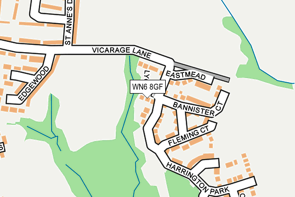 WN6 8GF map - OS OpenMap – Local (Ordnance Survey)
