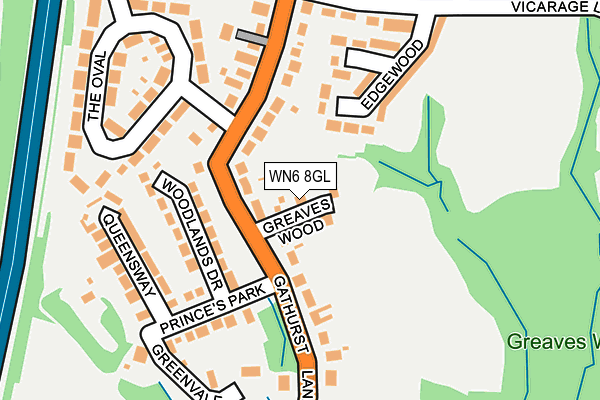 WN6 8GL map - OS OpenMap – Local (Ordnance Survey)