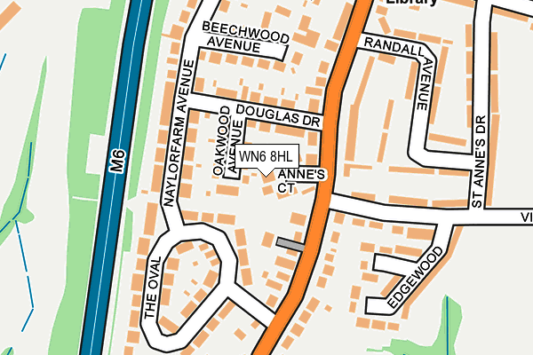WN6 8HL map - OS OpenMap – Local (Ordnance Survey)