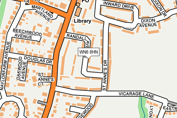WN6 8HN map - OS OpenMap – Local (Ordnance Survey)