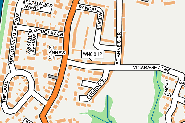 WN6 8HP map - OS OpenMap – Local (Ordnance Survey)