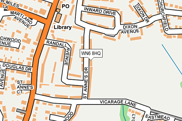 WN6 8HQ map - OS OpenMap – Local (Ordnance Survey)