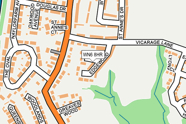 WN6 8HR map - OS OpenMap – Local (Ordnance Survey)
