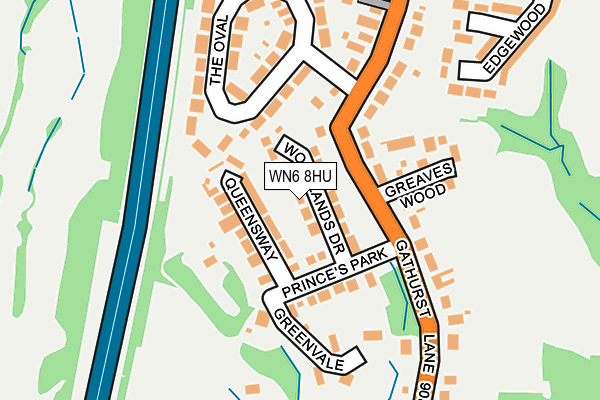 WN6 8HU map - OS OpenMap – Local (Ordnance Survey)