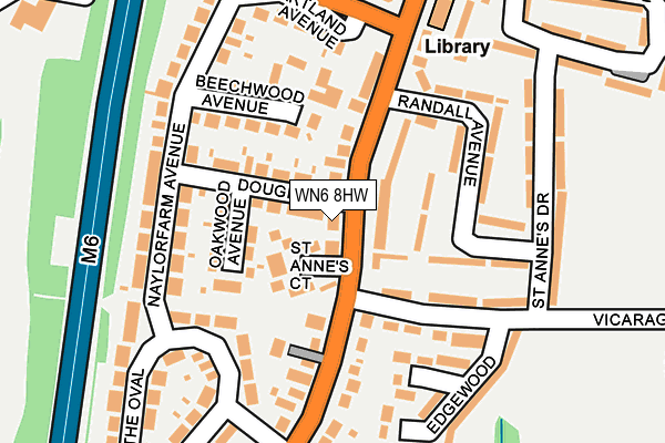 WN6 8HW map - OS OpenMap – Local (Ordnance Survey)