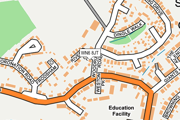 WN6 8JT map - OS OpenMap – Local (Ordnance Survey)