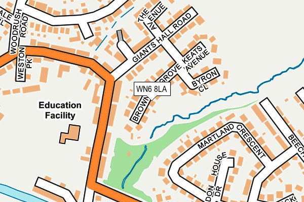 WN6 8LA map - OS OpenMap – Local (Ordnance Survey)