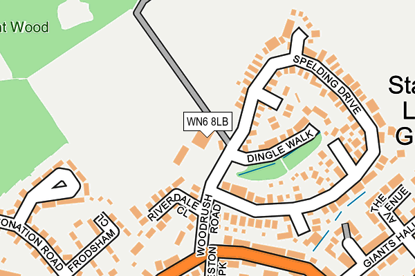 WN6 8LB map - OS OpenMap – Local (Ordnance Survey)