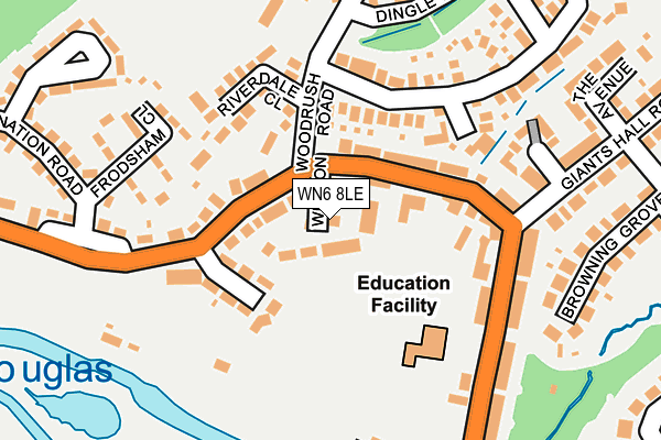 WN6 8LE map - OS OpenMap – Local (Ordnance Survey)