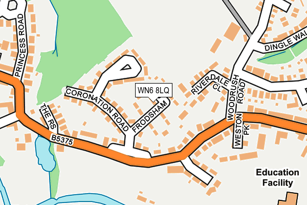WN6 8LQ map - OS OpenMap – Local (Ordnance Survey)