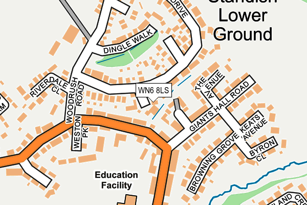 WN6 8LS map - OS OpenMap – Local (Ordnance Survey)