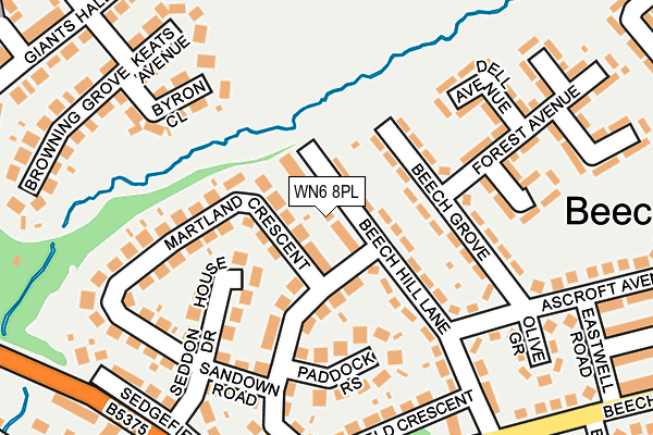 WN6 8PL map - OS OpenMap – Local (Ordnance Survey)