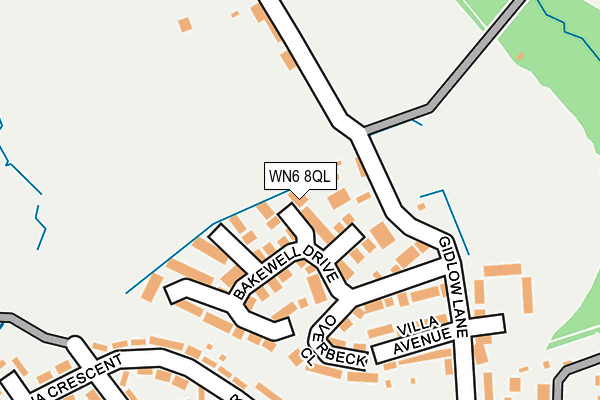 WN6 8QL map - OS OpenMap – Local (Ordnance Survey)
