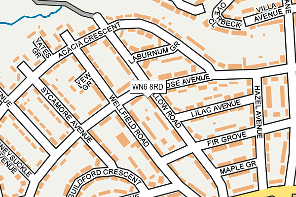 WN6 8RD map - OS OpenMap – Local (Ordnance Survey)