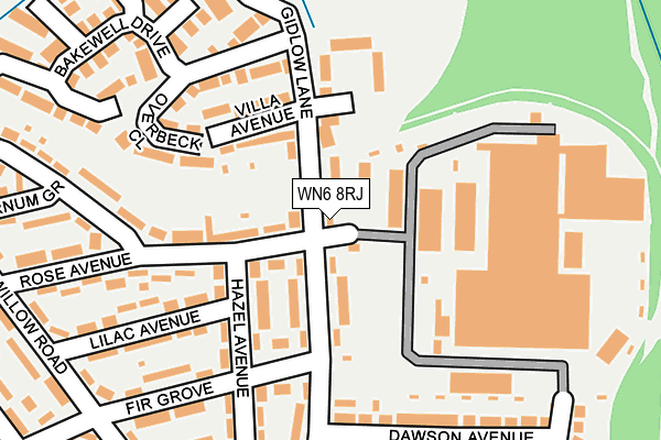 WN6 8RJ map - OS OpenMap – Local (Ordnance Survey)
