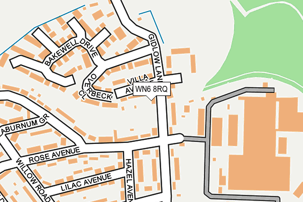 WN6 8RQ map - OS OpenMap – Local (Ordnance Survey)