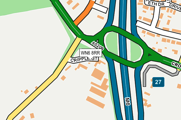 WN6 8RR map - OS OpenMap – Local (Ordnance Survey)