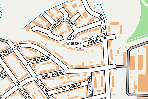 WN6 8RZ map - OS OpenMap – Local (Ordnance Survey)