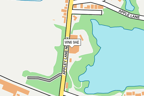 WN6 9AE map - OS OpenMap – Local (Ordnance Survey)