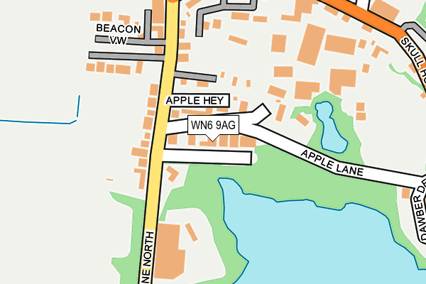WN6 9AG map - OS OpenMap – Local (Ordnance Survey)