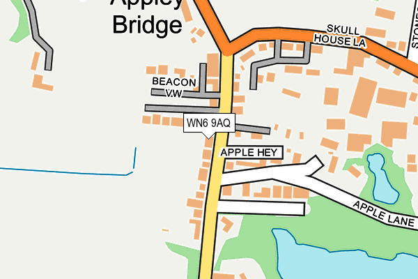 WN6 9AQ map - OS OpenMap – Local (Ordnance Survey)