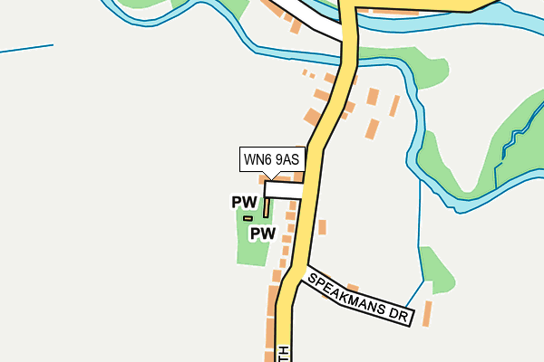 WN6 9AS map - OS OpenMap – Local (Ordnance Survey)